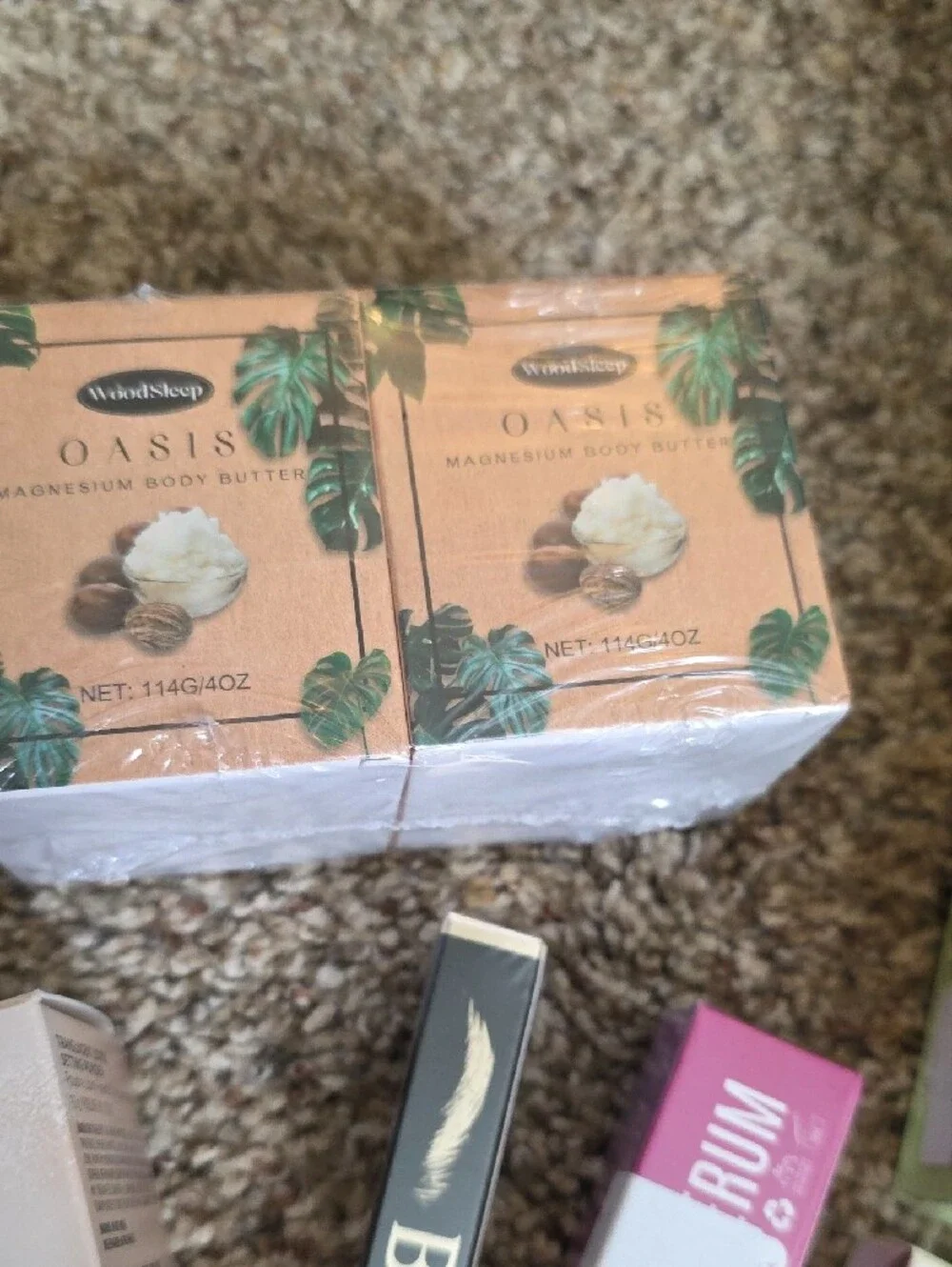 Skincare & Beauty Box Lot with Bright Green Aloe Vera Packaging